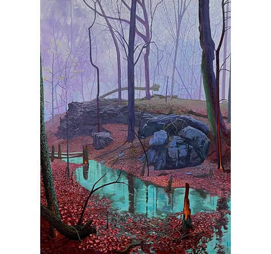 John Jacobsmeyer - "Ghost Wood" 2022 - Oil on linen - 122 x 91,5 cm, 48 x 36 in