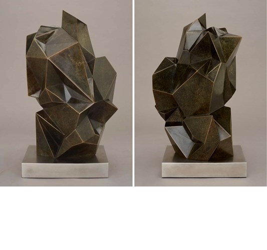 Jud Bergeron - Monolith, 2018 - Cast bronze and stainless steel, edition of 9 - 56 x 20 x 25 cm, 22 x 8 x 10 in