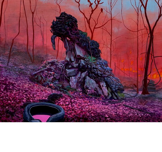 John Jacobsmeyer - "Abysmal Dawn" 2023 - Oil on panel - 45,5 x 61 cm, 18 x 24 in
