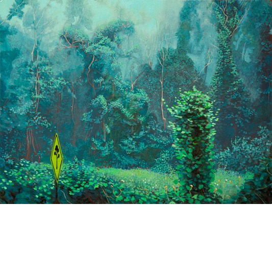 John Jacobsmeyer - "Angry Trees" 2020 - Oil on linen - 30,5 x 40,5 cm, 12 x 16 in