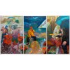 German Tellez - "Untitled” Triptych 2024 - Oil on linen - 152 x 273 cm, 60 x 107 in