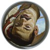 Lorenzo Tonda - "Head" 2024 - Acrylic on wood - 25 cm diameter, 9,8 in diameter