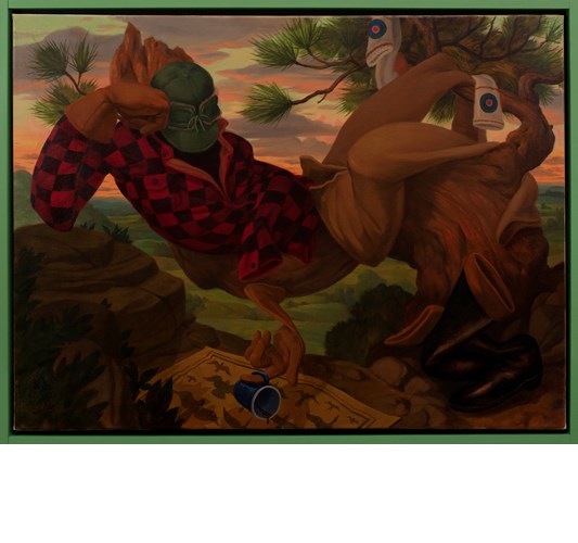 Zachary Lank - Dusk Sleeper, 2024 - Oil on canvas, - 91 x 121 cm, 36 x 48 in