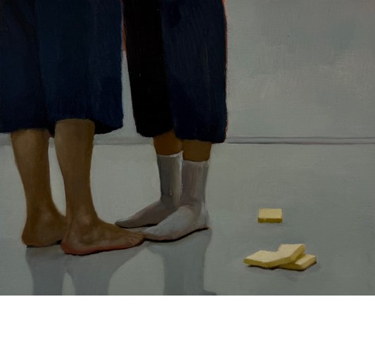 Rebecca Orcutt - "Clean Loop”, 2025 - Oil on panel, - 20 x 25 cm,  8 x 10 in