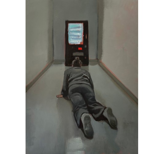 Rebecca Orcutt - ”Nowhere Else to Look”, 2025 - Oil on panel - 23 x 30 cm, 9 x 12 in