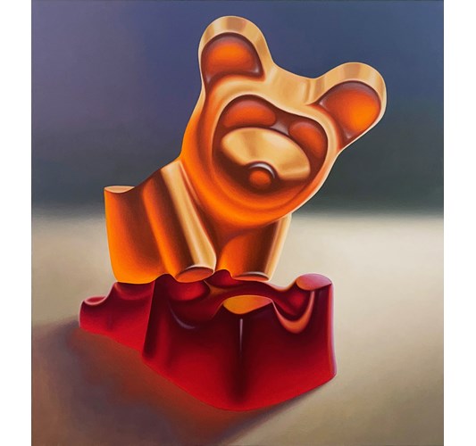 Landon Bailey Higgins - "Bonfire" 2021, - Oil on linen, - 137 x 127 cm, 54 x 50 in