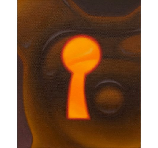 Landon Bailey Higgins - "Seeing Through" 2026, - Oil on linen, - 28 x 23 cm, 11 x 9 in
